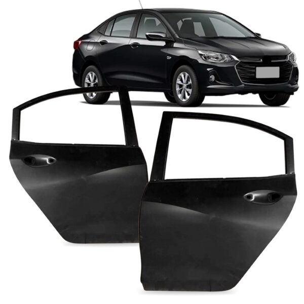 Par Porta Traseira Onix Sedan 2020 2021 2022 Plus Traseira Preto