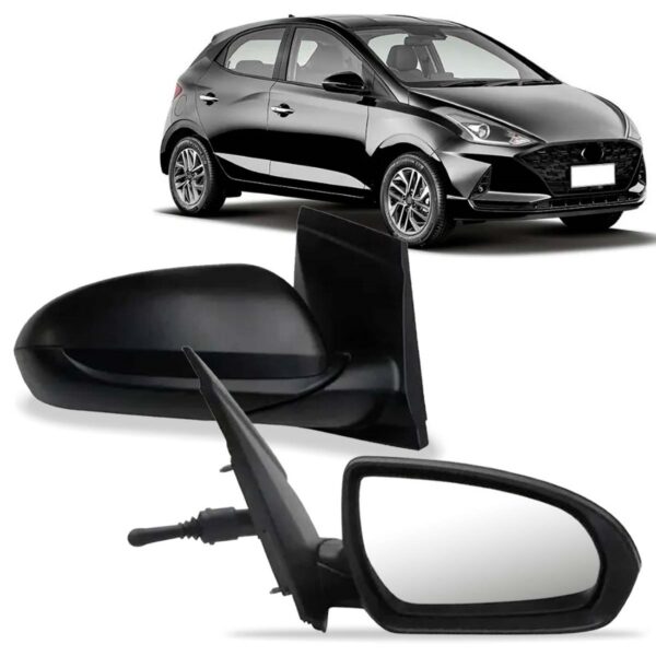 Par Retrovisor C/ Controle Capa Texturizada Hb20 2020 A 2022