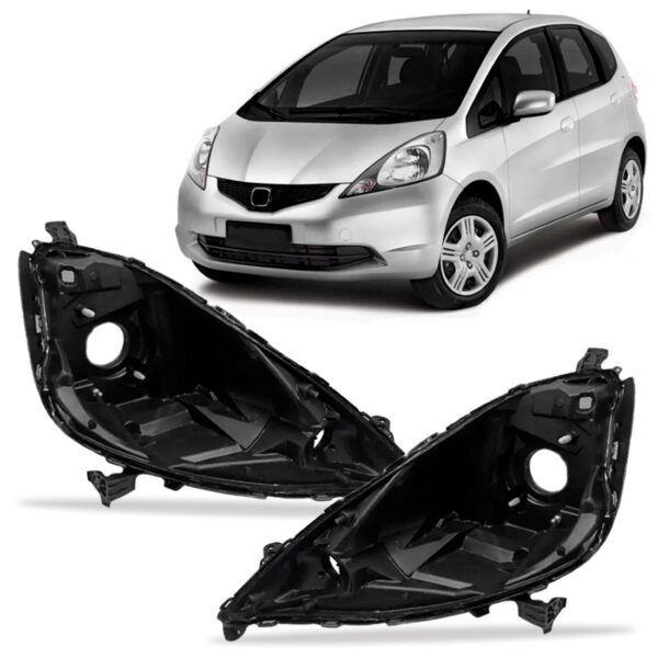 Par Carcaça Farol Honda City 2009 2010 2011 2012