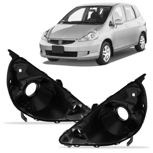 Par Carcaça Farol Fit 2003 A 2008