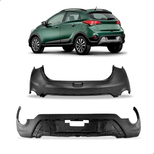 Kit Parachoque Traseiro Superior + Inferior Hb20x 2016 A 18