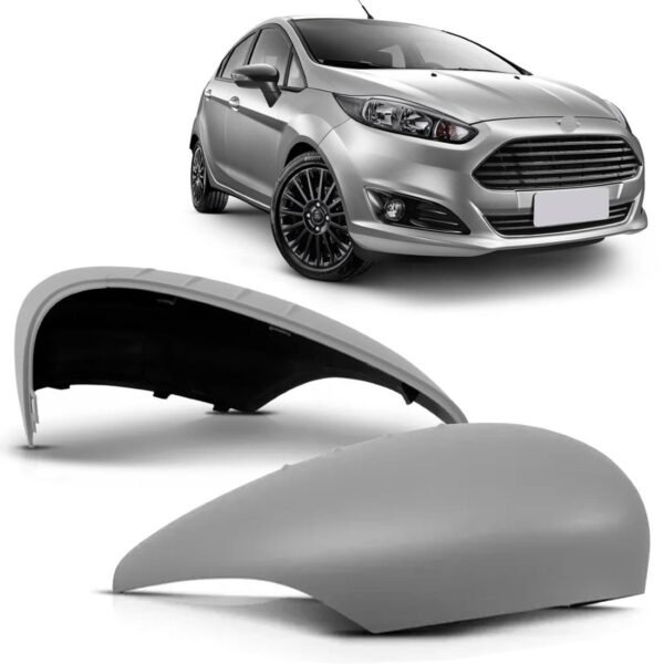 Par Capa Retrovisor C/furo Sinaleira Fiesta 2011 A 2019 Preto