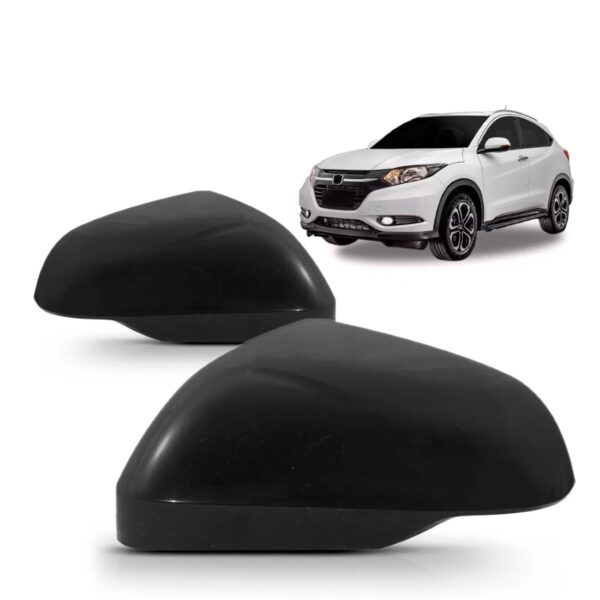 Par De Capa De Retrovisor Hrv 2015 A 2021 Preta Preto