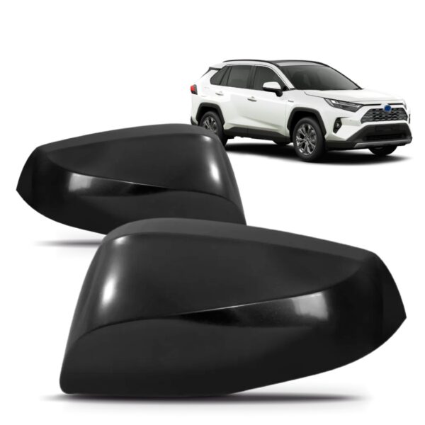 Par De Capa De Retrovisor Da Rav4 2019 A 2022 Preto