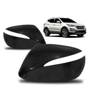 Par Capa De Retrovisor Santa Fe 2014 2015 2016 2017 A 2019 Preto