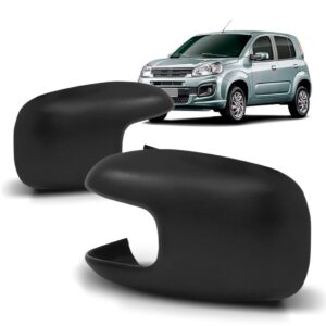 Par De Capa Retrovisor Uno Sem Furo De Sinaleira 2015 A 2021 Preto