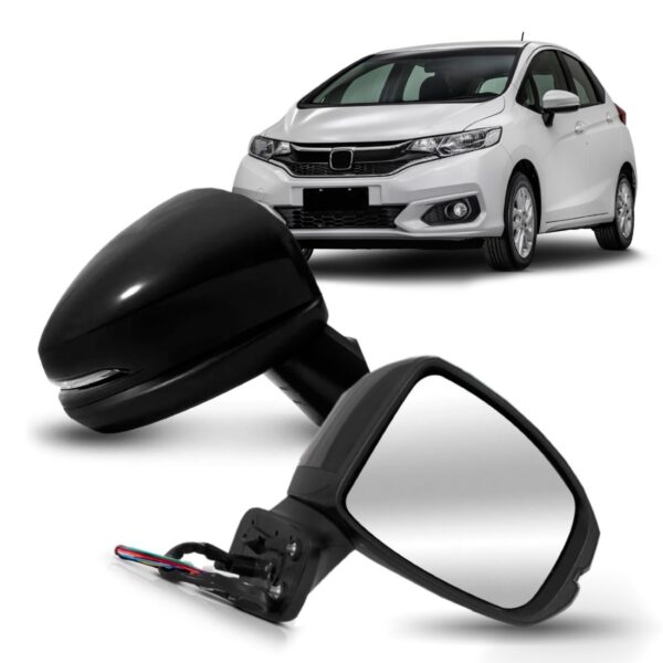 Par Retrovisor Elétrico Retrátil Fit/ Wrv 14/21 C/ Sinaleira