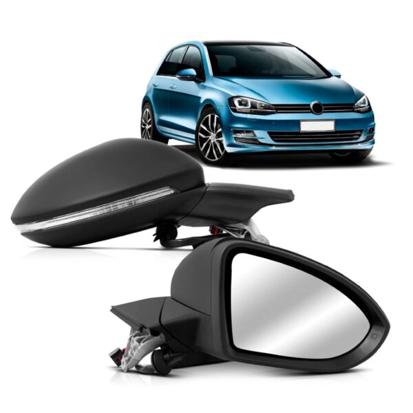 Par Retrovisor Golf Eletrico Com Pisca 2014 A 2018