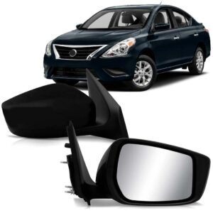 Par Retrovisor Elétrico Versa 2016 A 2019 C/ Capa Preta