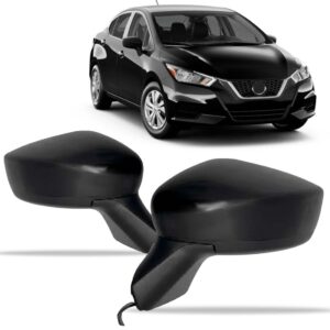 Par Retrovisor Elétrico Versa 2020 A 2022 C/ Capa Preta