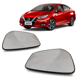 Par Lente Retrovisor Versa 20 A 22 C/ Aquecedor E Ponto Cego
