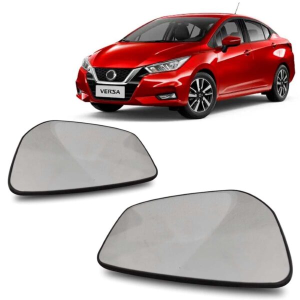 Par Lente Retrovisor Versa 20 A 22 C/ Aquecedor E Ponto Cego