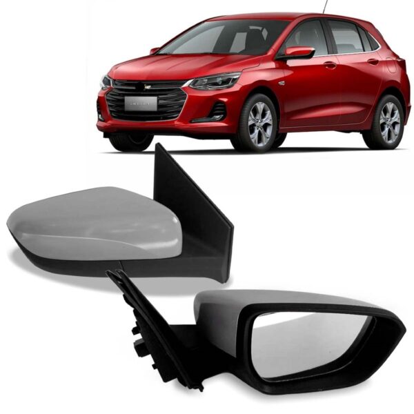 Par Retrovisor C/ Controle E Capa Primer Onix 2020 A 2022