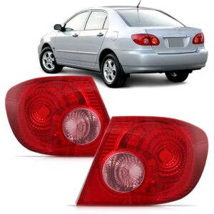 Par Sinaleira Traseira Canto Corolla 2003 A 2007 Ré Rosa