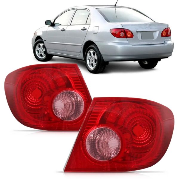 Par Sinaleira Traseira Canto Corolla 2003 A 2007 Ré Rosa