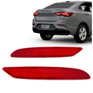 Par Refletor Parachoque Traseiro Onix Sedan 2020 2021 2022 Vermelho