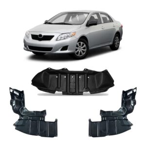 Kit Protetor Do Parachoque Para Corolla 2009 A 2014 Completo Preto