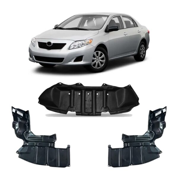 Kit Protetor Do Parachoque Para Corolla 2009 A 2014 Completo Preto