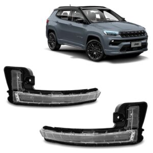 Par Sinaleira Retrovisor Compass Toro Commander 2017 A 2021 Preto