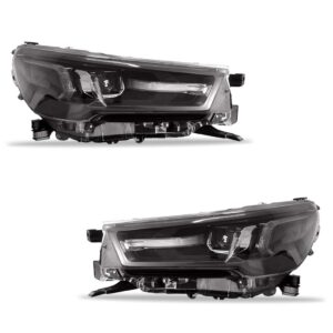 Par Farol Elétrico Cromado C/ Led Hilux 2020 A 2022 Pick-up