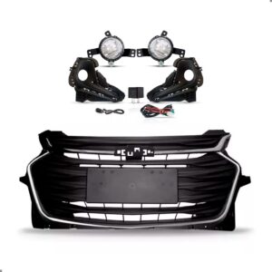 Tela Frontal Onix 20 A 24 Friso Cromado E Kit Milha Completo Plástico