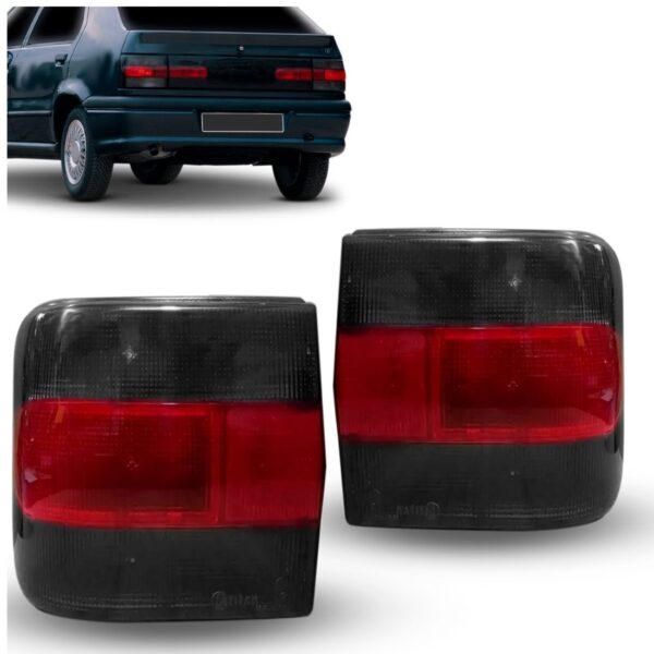 Par Sinaleira Traseira Renault R19 93 94 95 96 97 1998 Hatch Ambos Lados Vermelho