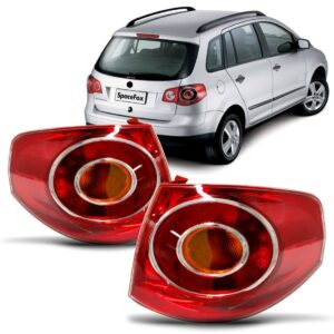 Par Lanterna Traseira Spacefox 2007 A 2010 Carcaça Vermelha Vermelho