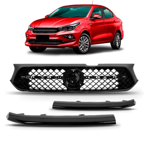 Kit Friso E Grade Radiador Cronos 2017 A 2022 Preto
