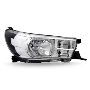 Par Farol Manual Elétrico Hilux 16 A 20 S/ Led Cromado/preto