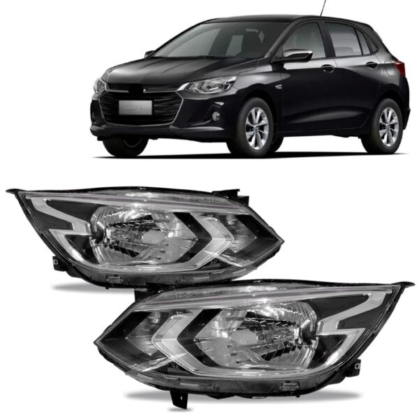 Par Farol Para Chevrolet Onix 2020 2021 2022 2023 Eletrico