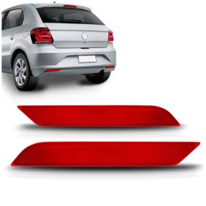 Par Refletor Parachoque Gol G7 2018 2019 2020 Vermelho