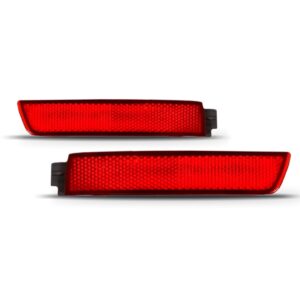 Par Refletor Parachoque Kicks 17 A 2021 Sentra 2014 A 2019 Vermelho