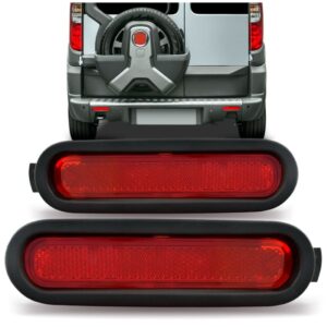 Par Refletor Parachoque Doblo Adventure Xingu 2010 A 2021 Vermelho