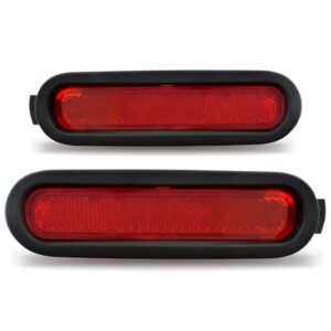 Par Refletor Parachoque Doblo Adventure Xingu 2010 A 2021 Vermelho