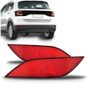 Par Refletor Parachoque T-cross 2019 2020 2021 2022 Vermelho