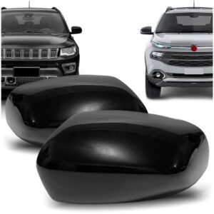 Par Capa Retrovisor Jeep Compass Serie S 2016 A 2023 Preto