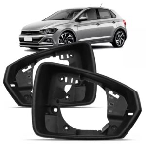 Par Aro Retrovisor Polo E Virtus 17 A 21 Com Furo Sinaleira Preto