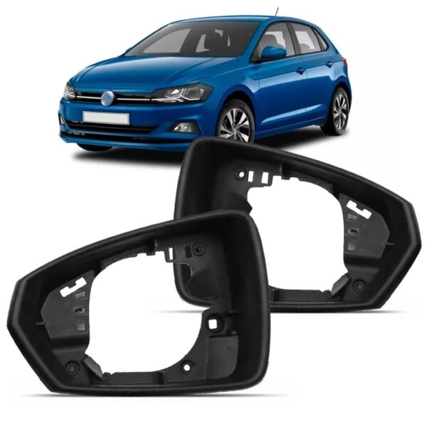 Par Aro Retrovisor Polo E Virtus 17 A 21 Sem Furo Sinaleira Preto