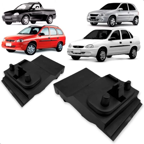 Par Guia Suporte Parachoque Corsa Classic 03 A 10 Dianteiro