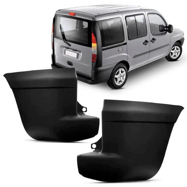 Par Ponteira Parachoque Traseiro Doblo Ex Elx 2001 A 2009