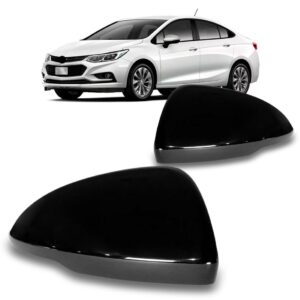 Par Capa Retrovisor Cruze Lt Ltz 2017 18 2019 Com Furo Pisca - Preto