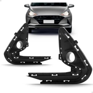 Par Moldura Milha Hb20 2020 2021 Com Furo Preto