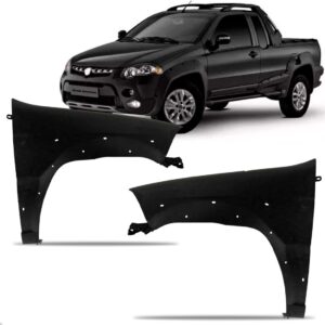 Par Paralama Strada Adventure 2009 A 2014 Com Furo Moldura