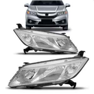 Par Farol Para Honda City 2014 2015 2016 2017 Cromado Manual