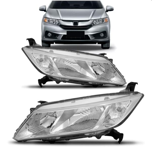 Par Farol Para Honda City 2014 2015 2016 2017 Cromado Manual