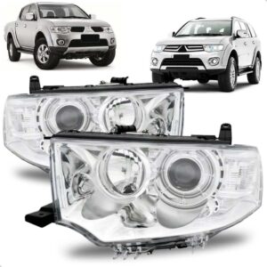 Par Farol Para Mitsubishi L200 2013 2014 2015 Cromado