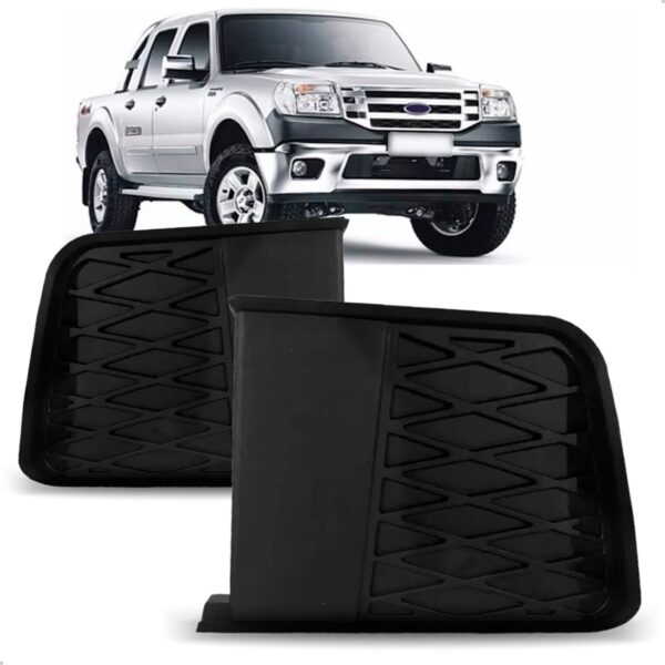 Par Tela Frontal Central Parachoque Dianteiro Ranger 09 A 12 Preto