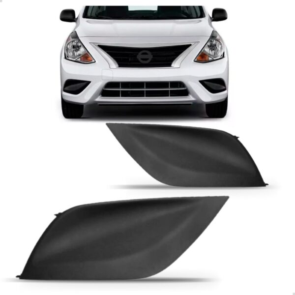 Par Moldura Milha Versa 2015 2016 2017 2018 2019 Sem Furo Preto