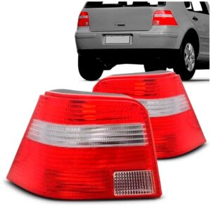 Par Lanterna Traseira Golf 1998 A 2006 Com Pisca Cristal Bicolor