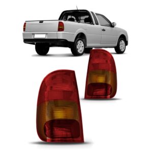 Par Lanterna Traseira Saveiro G2 G3 1997 A 2002 Fume Vermelho